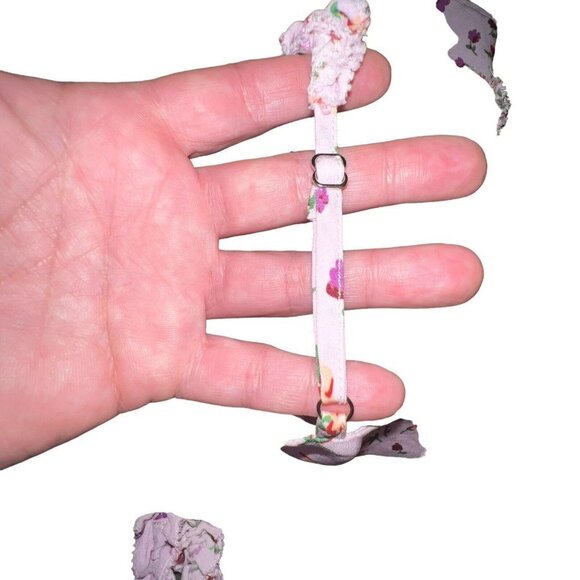 NICHOLAS PINK FLORAL CROPPED‎ CAMI TANK TOP RUFFLED ADJUSTABLE STRAPS WOMEN XXS - Picture 4 of 8